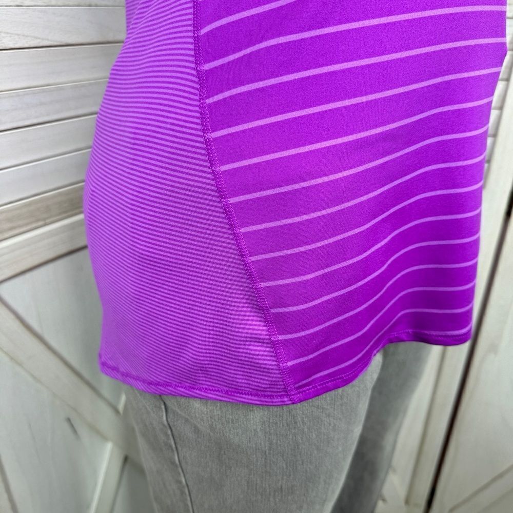Athleta Chi Multi Stripe Racerback Tank Top Shirt Electric Purple XL - Picture 7 of 13